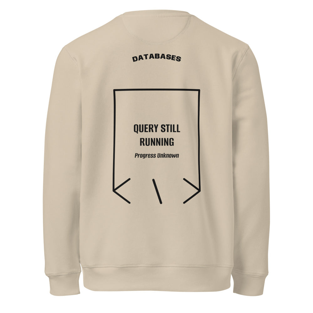 Query Still Running — Desert Dust Black back mockup