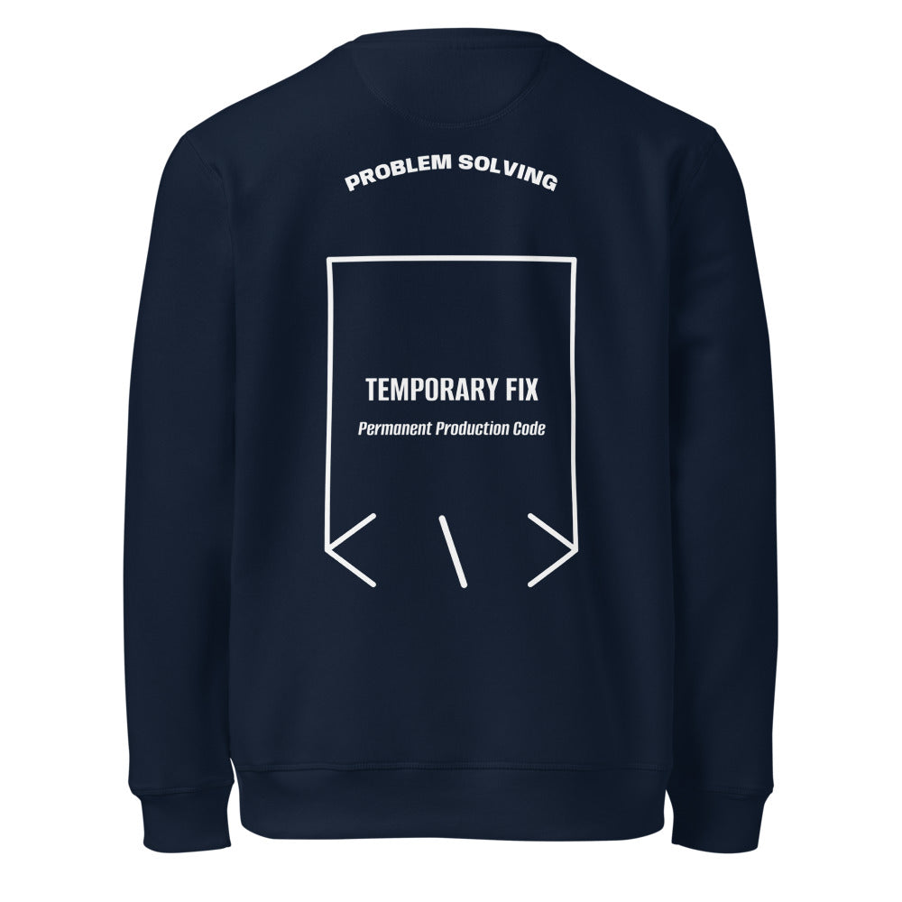 Temporary Fix — French Navy White back mockup
