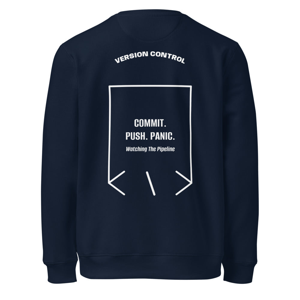 Commit. Push. Panic. — secondary back mockup