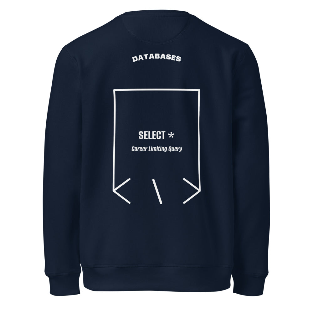 SELECT * — French Navy White back mockup