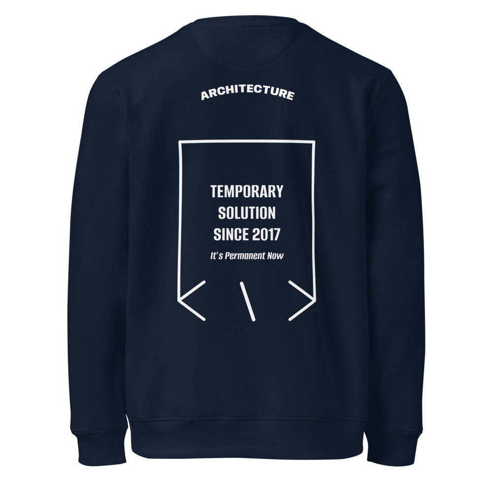 Temporary Solution Since 2017 — French Navy White back mockup