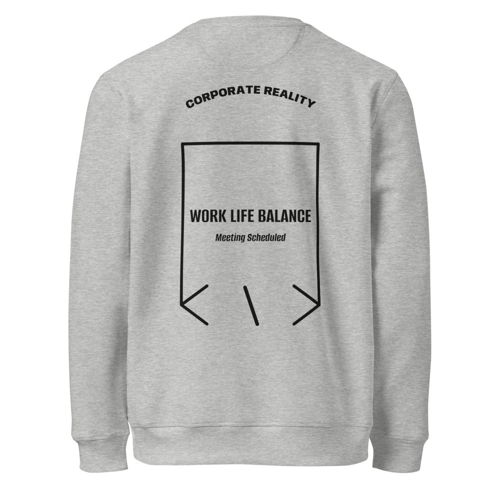 Work Life Balance — Heather Grey Black back mockup