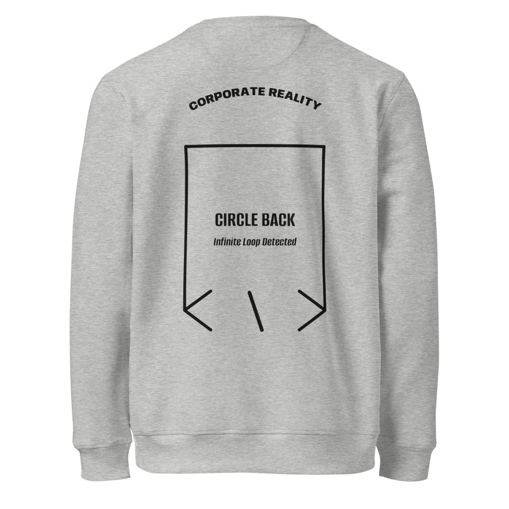 Circle Back — Heather Grey Black back mockup