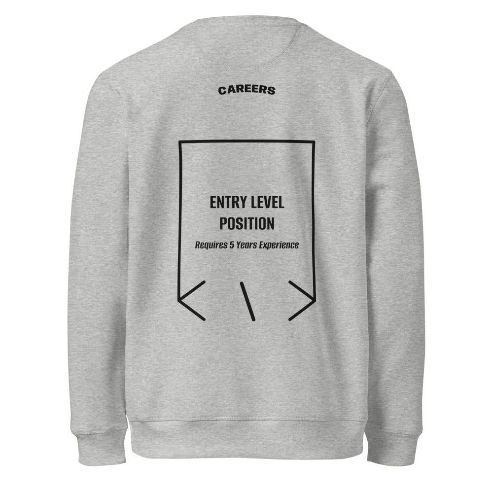 Entry Level Position — Heather Grey Black back mockup