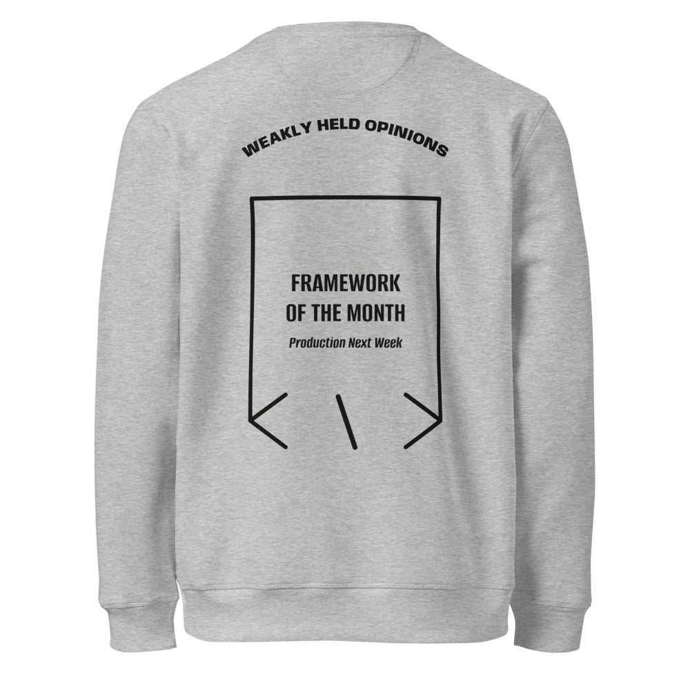 Framework Of The Month — Heather Grey Black back mockup