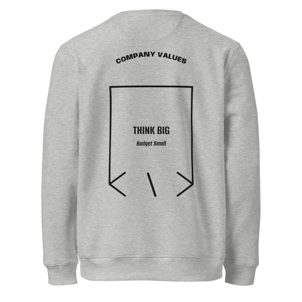 Think Big — Heather Grey Black back mockup