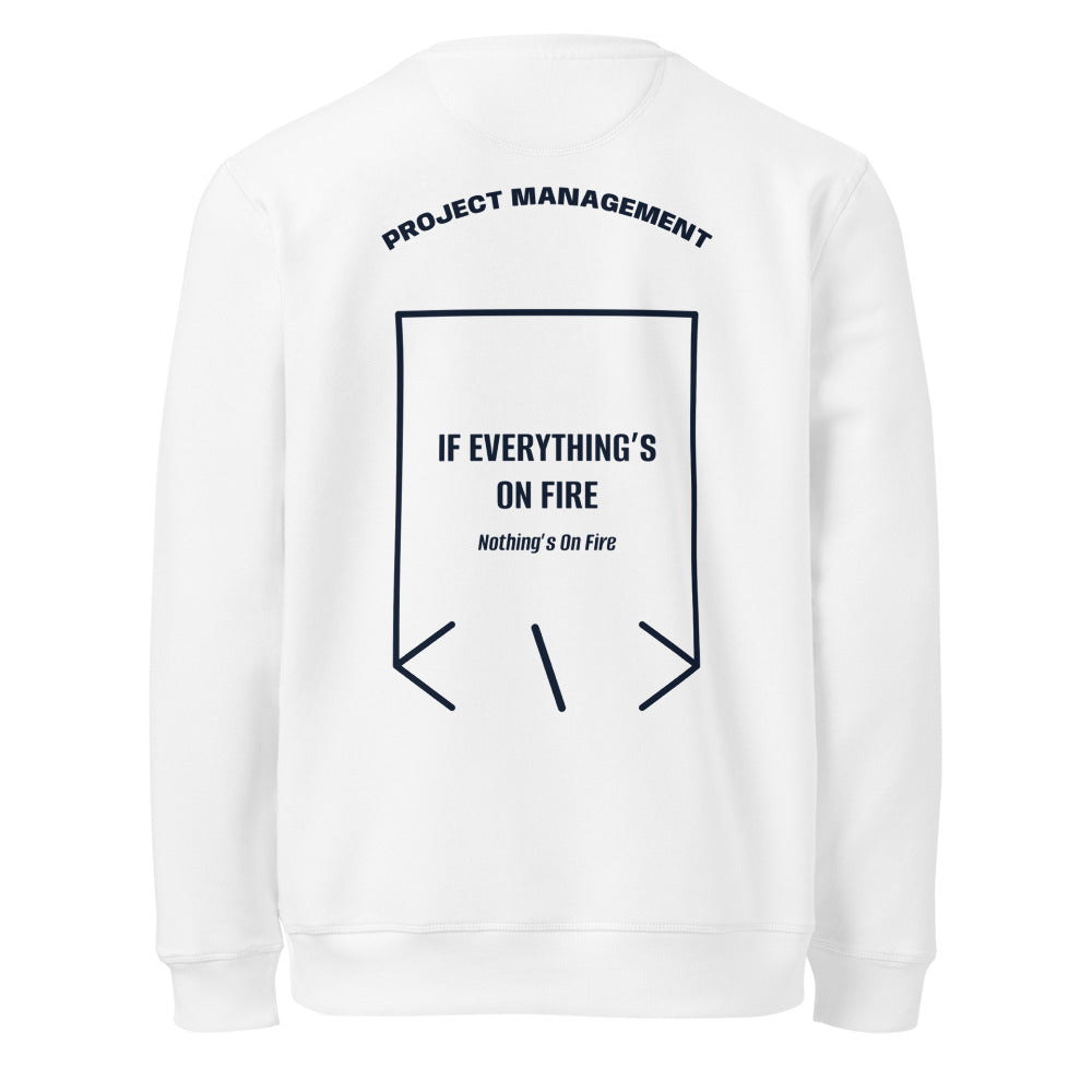 If Everything’s On Fire — White French Navy back mockup
