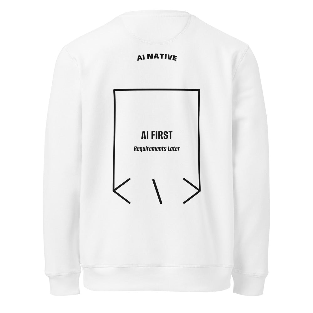 AI First — White Black back mockup