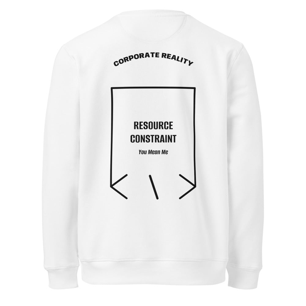 Resource Constraint — White Black back mockup