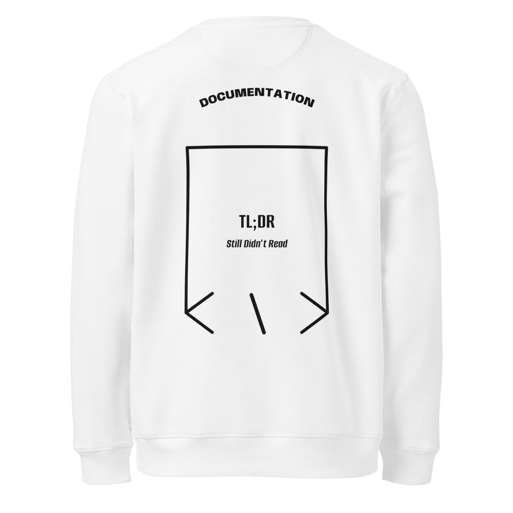TL;DR — White Black back mockup