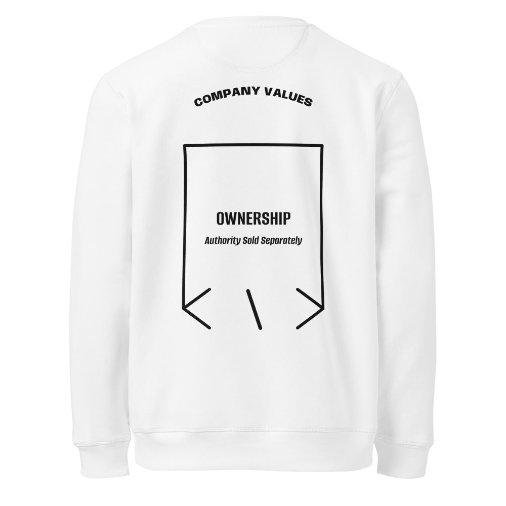 Ownership — White Black back mockup