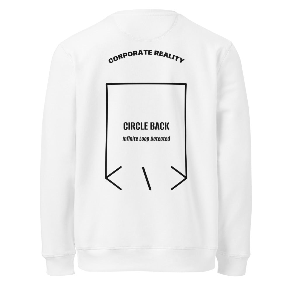 Circle Back — White Black back mockup
