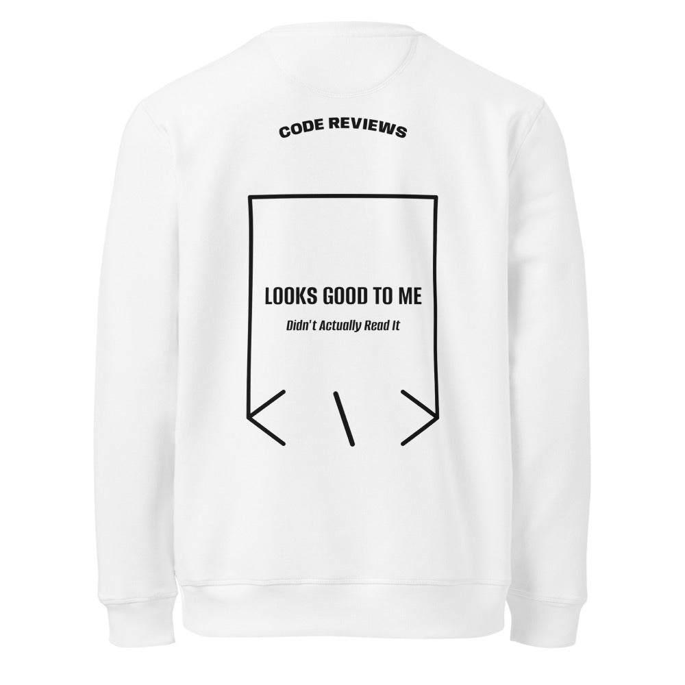 Looks Good To Me — White Black back mockup