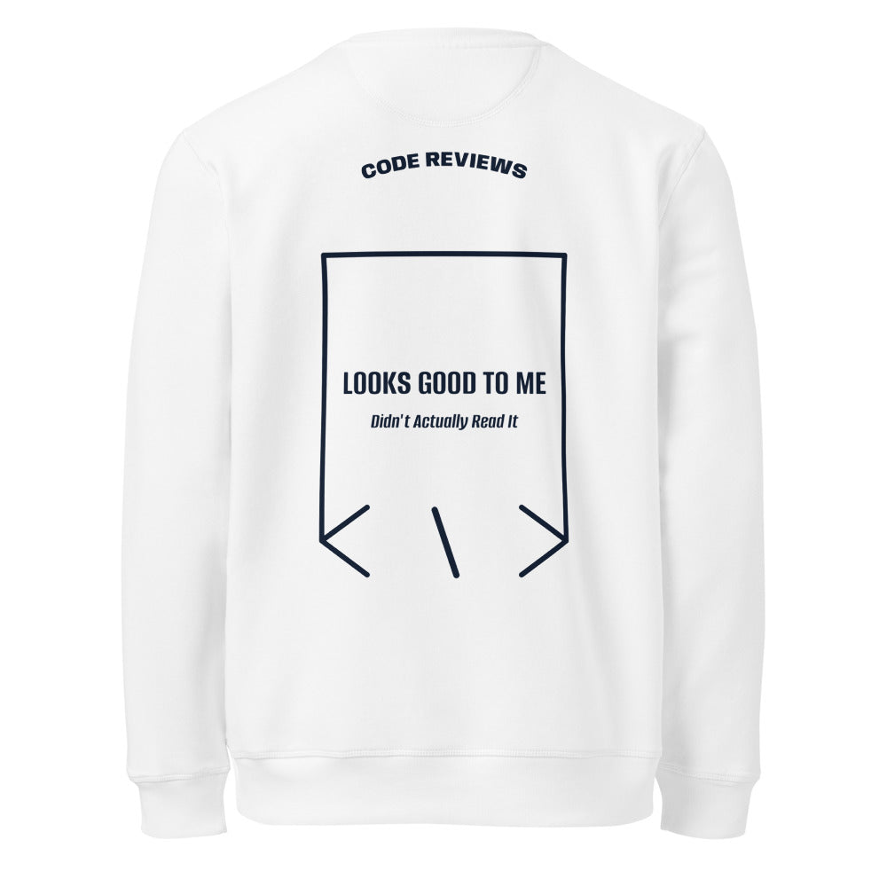 Looks Good To Me — White French Navy back mockup