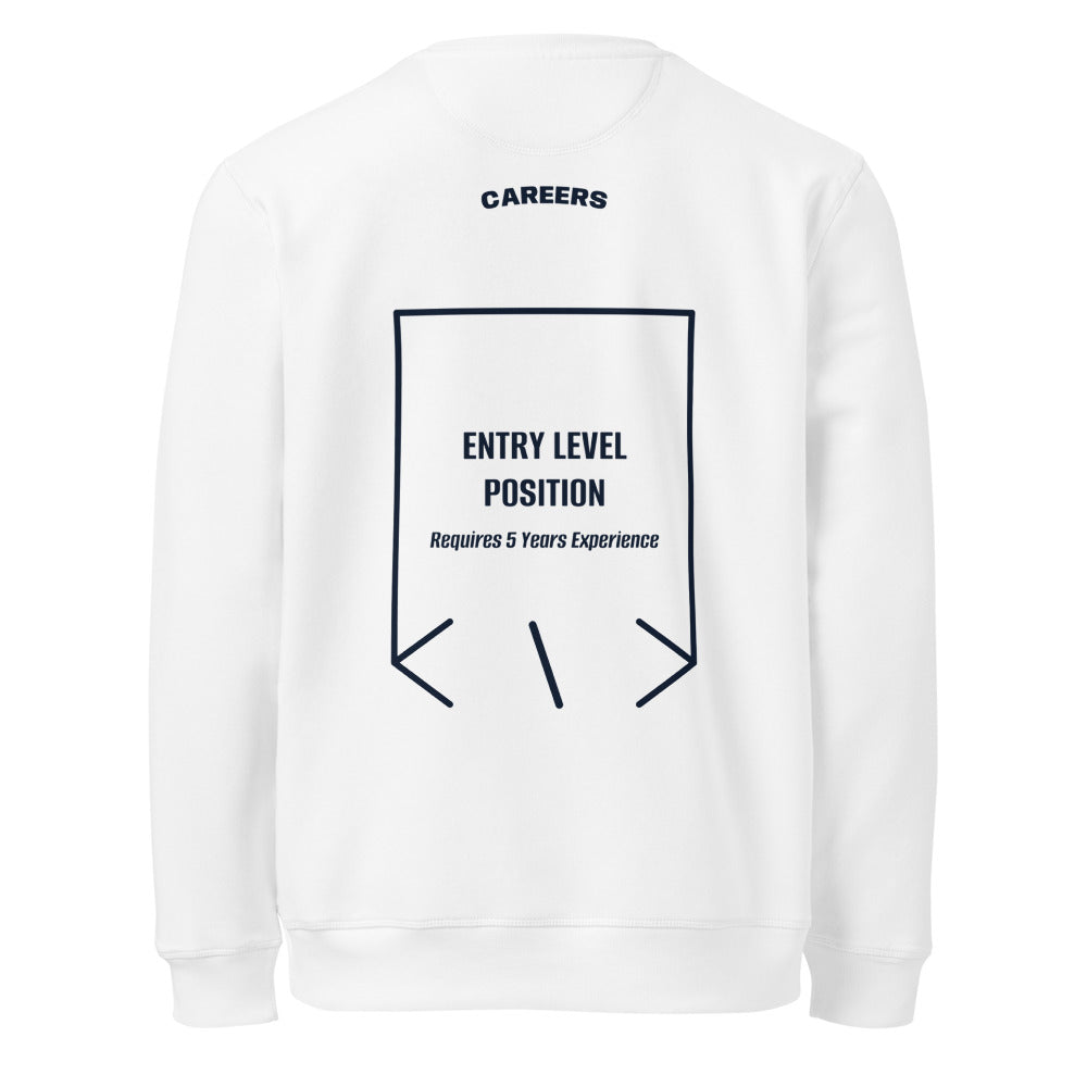 Entry Level Position — White French Navy back mockup