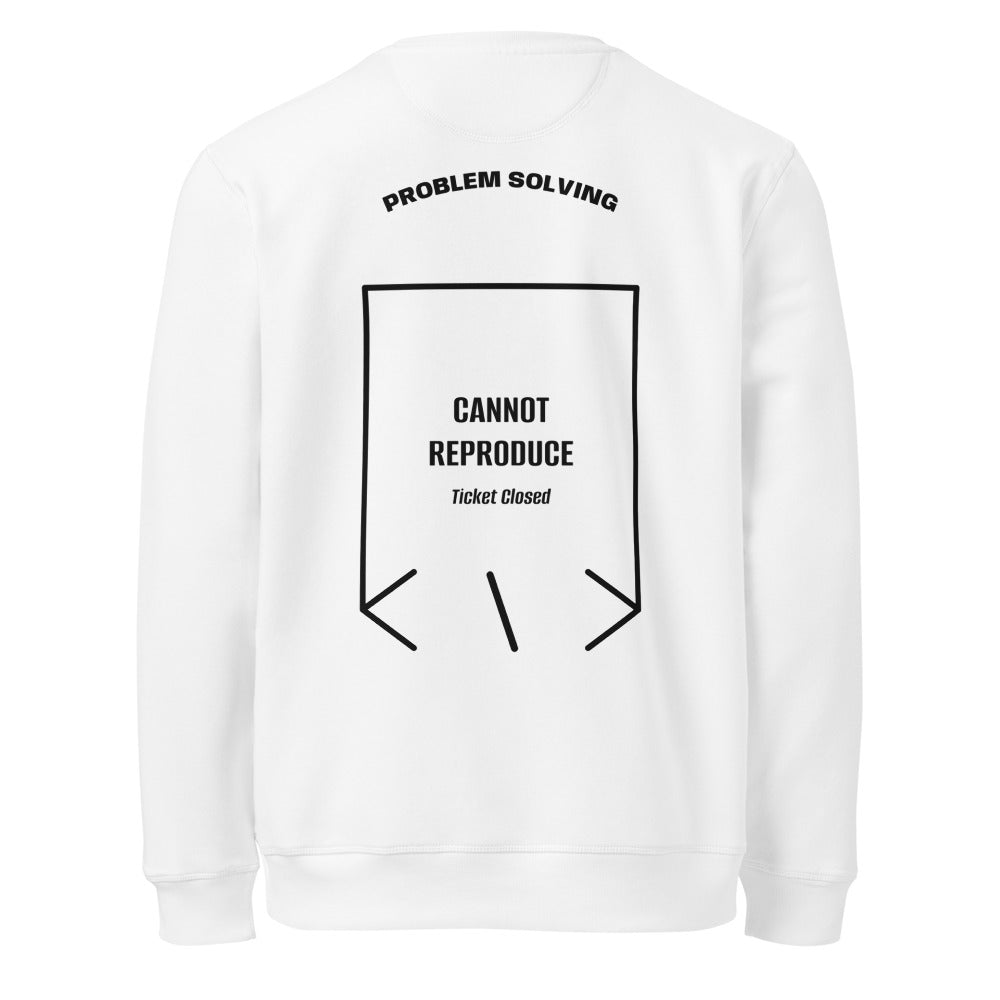 Cannot Reproduce — White Black back mockup