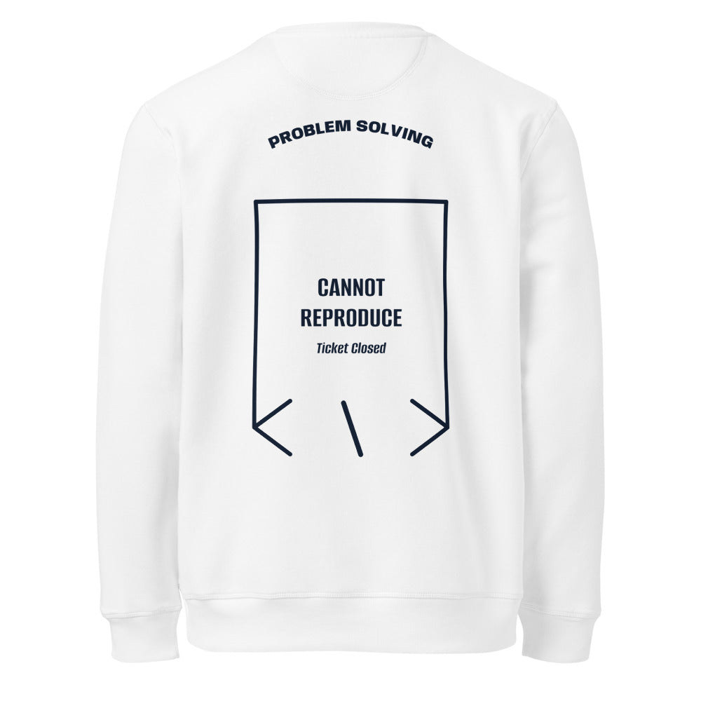 Cannot Reproduce — White French Navy back mockup