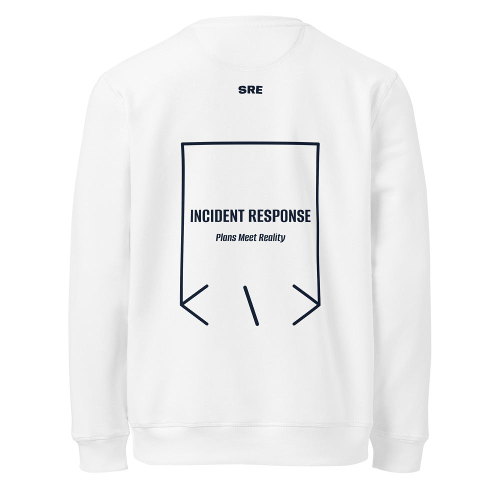 Incident Response — White French Navy back mockup
