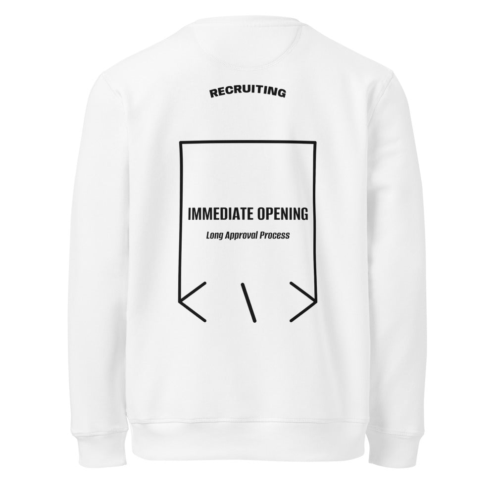 Immediate Opening — White Black back mockup
