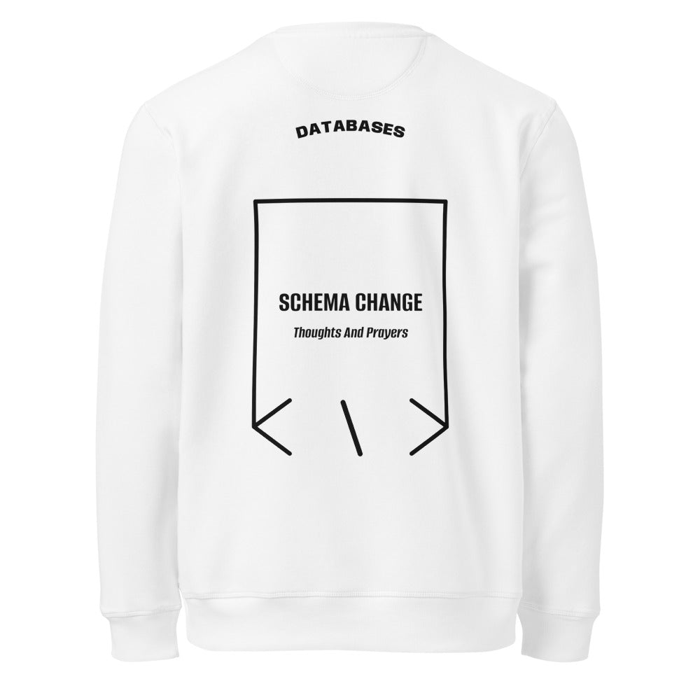 Schema Change — White Black back mockup