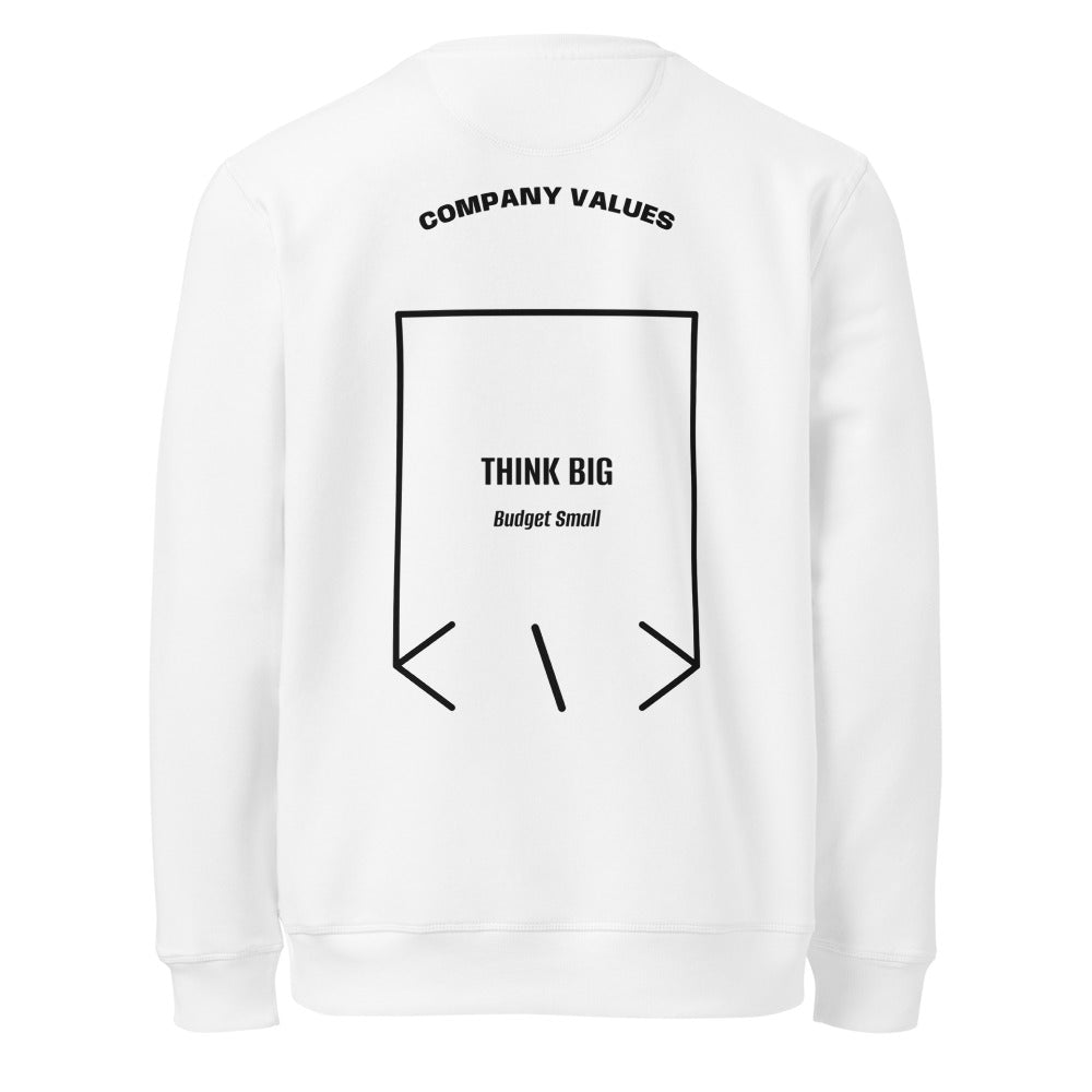 Think Big — White Black back mockup