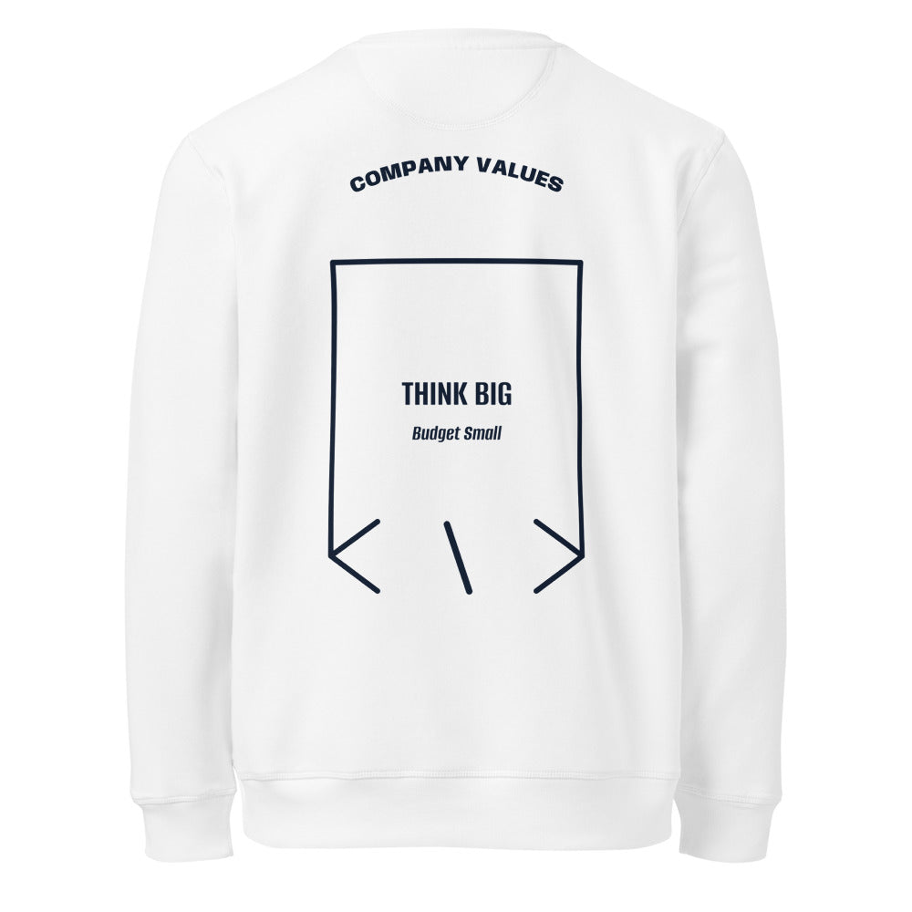 Think Big — White French Navy back mockup