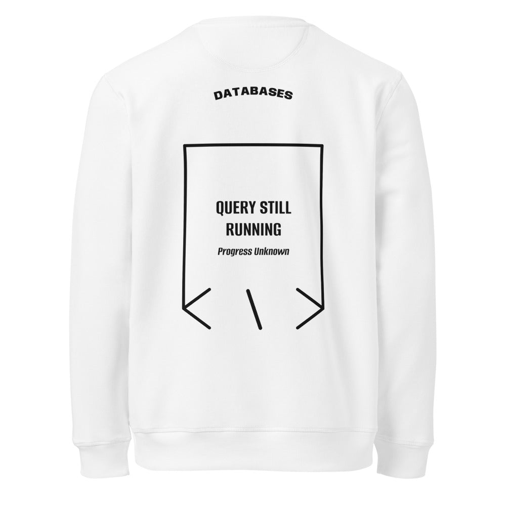 Query Still Running — secondary back mockup