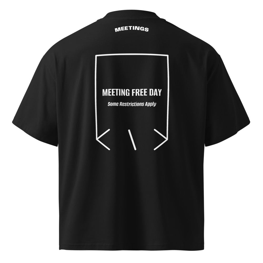 Meeting Free Day — Black White back mockup