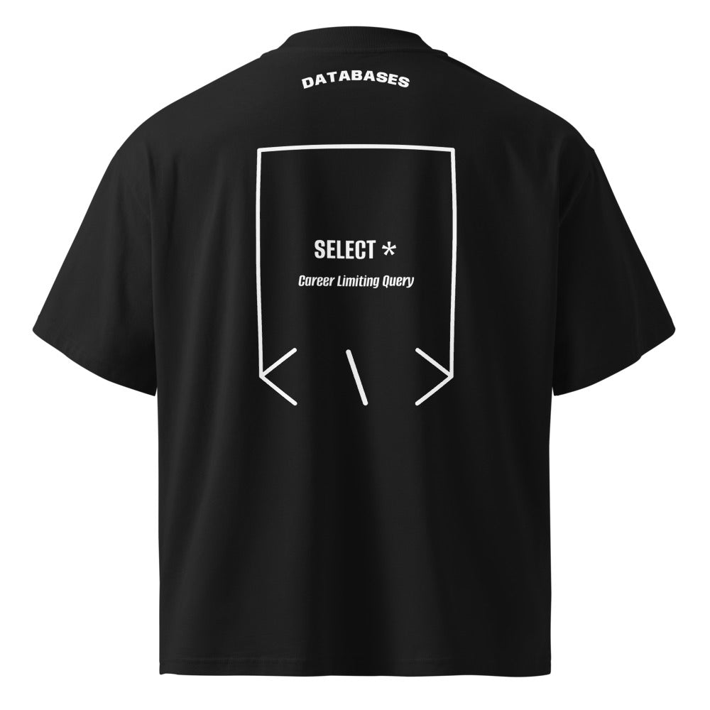 SELECT * — Black White back mockup