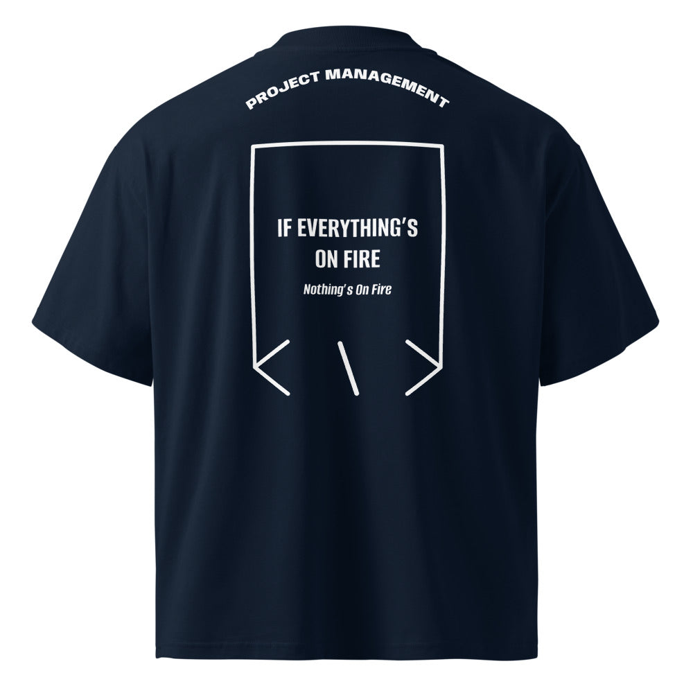 If Everything’s On Fire — French Navy White back mockup