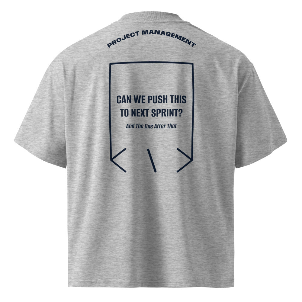 Can We Push This To Next Sprint? — Heather Grey French Navy back mockup