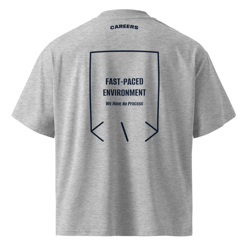 Fast-Paced Environment — Heather Grey French Navy back mockup
