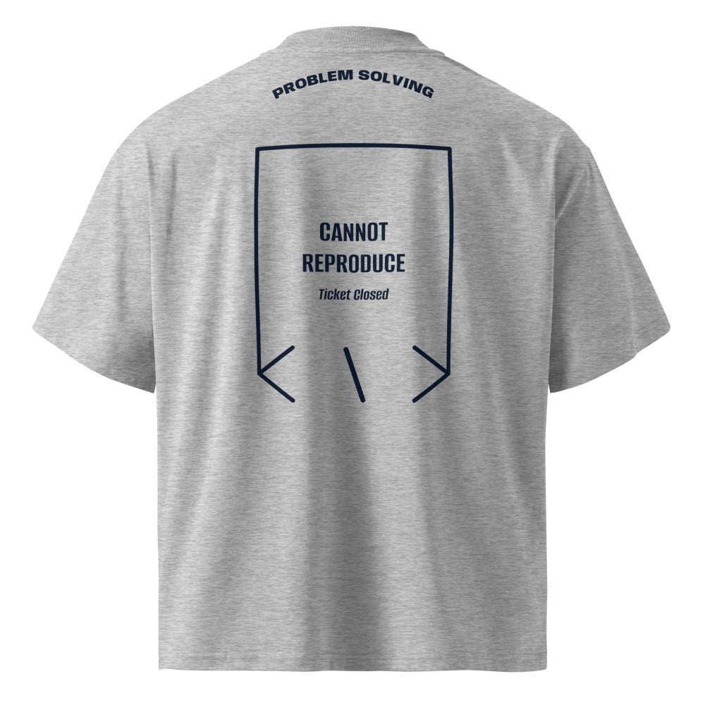 Cannot Reproduce — Heather Grey French Navy back mockup