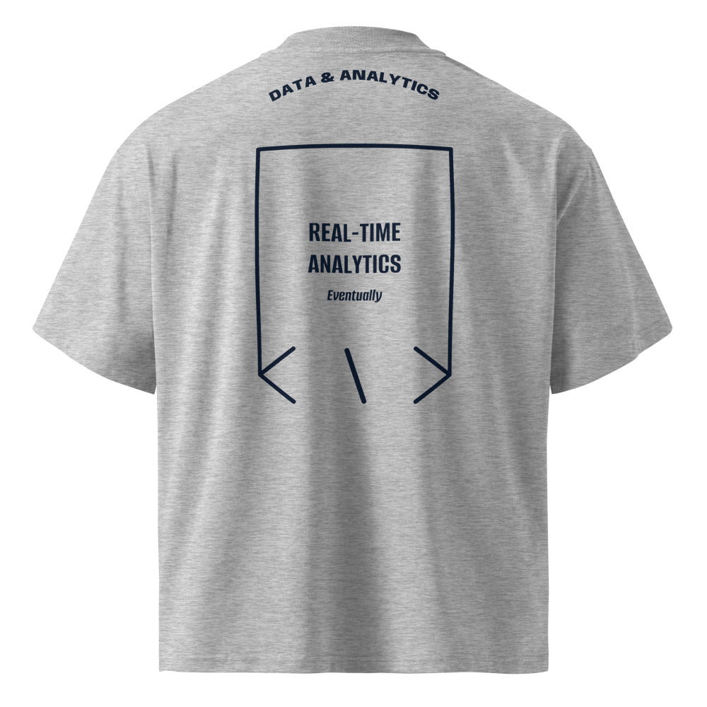 Real-Time Analytics — Heather Grey French Navy back mockup