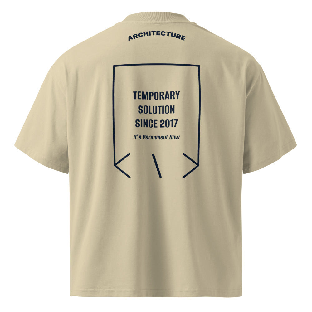 Temporary Solution Since 2017 — Stone French Navy back mockup
