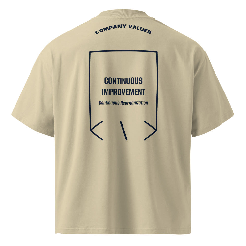 Continuous Improvement — Stone French Navy back mockup