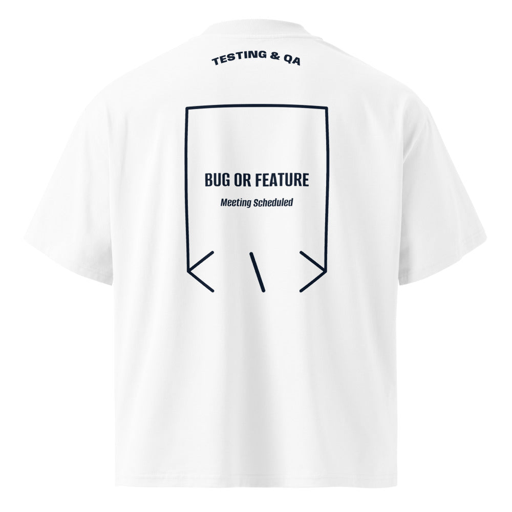Bug Or Feature — White French Navy back mockup