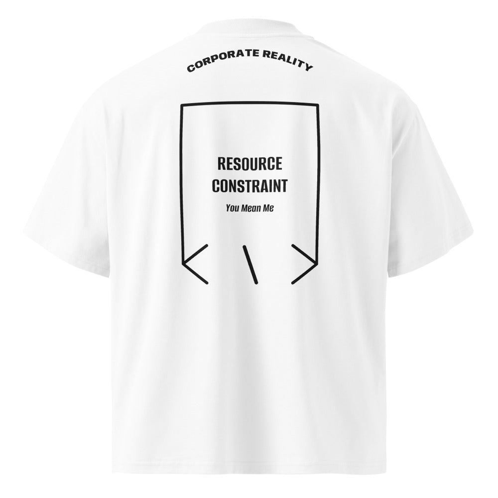 Resource Constraint — White Black back mockup