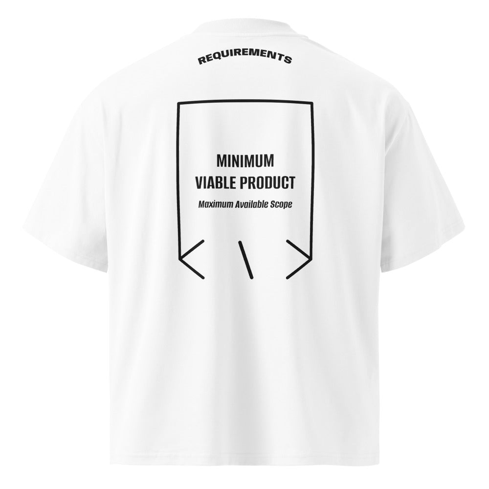 Minimum Viable Product — White Black back mockup
