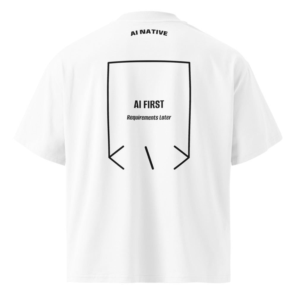 AI First — White Black back mockup