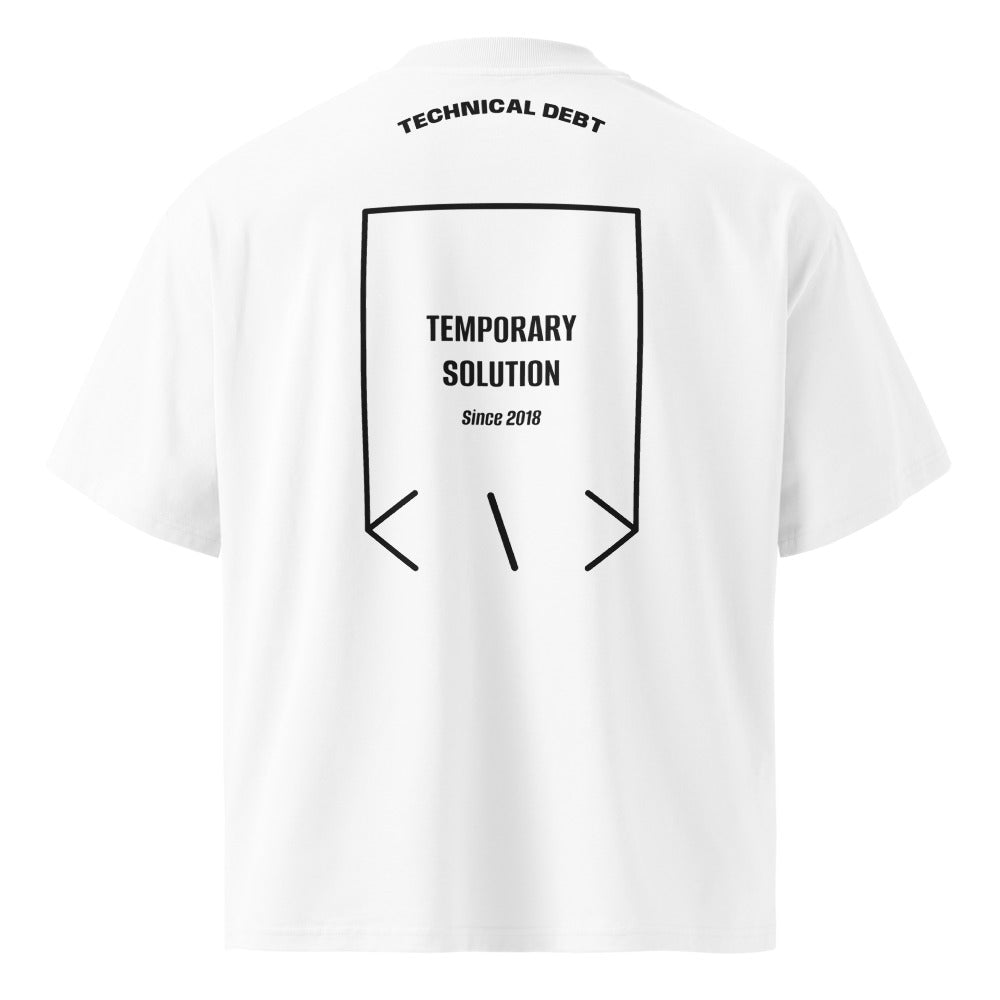 Temporary Solution — White Black back mockup
