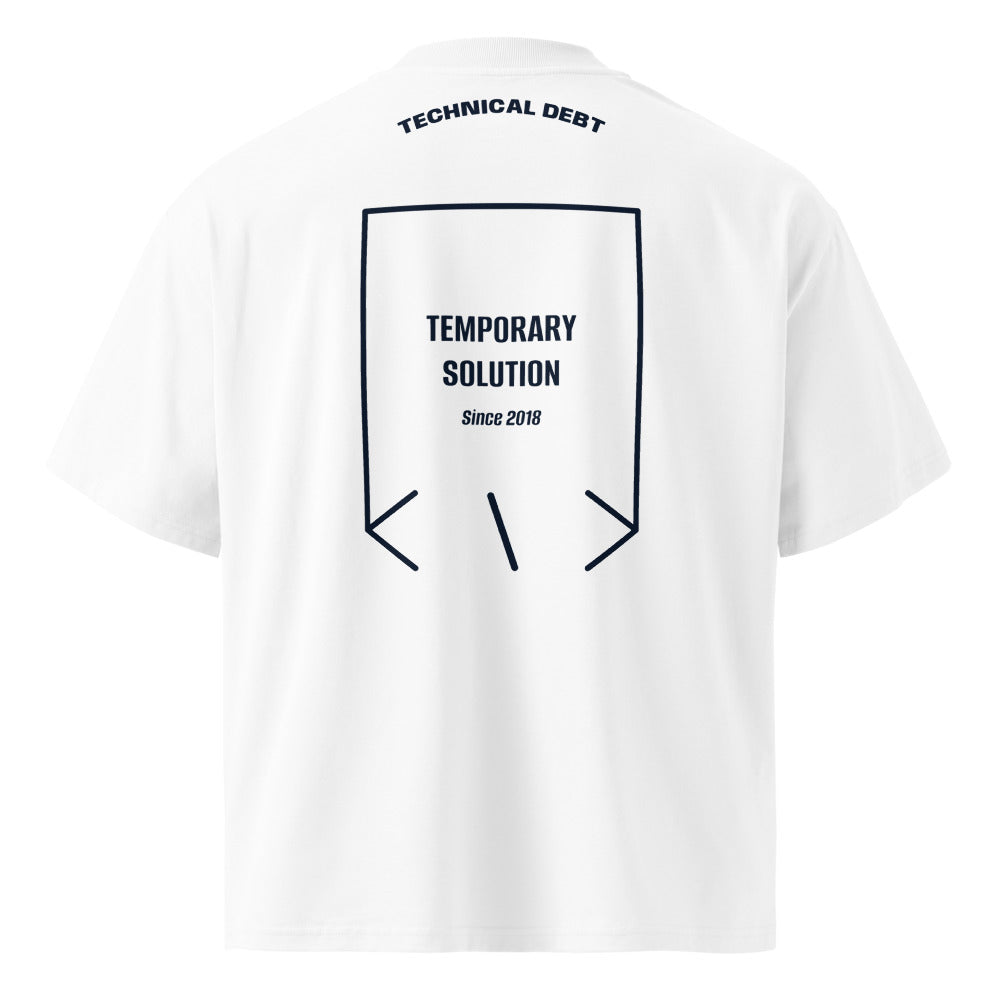 Temporary Solution — White French Navy back mockup