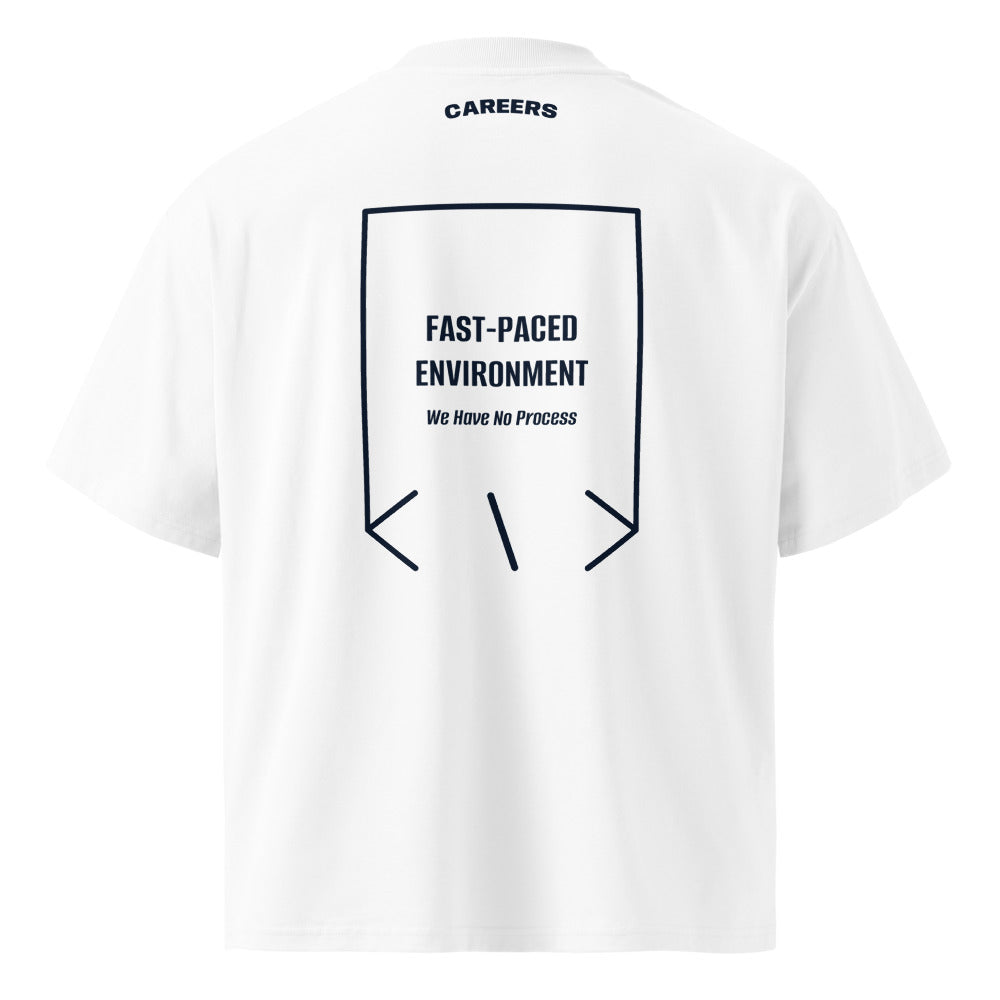 Fast-Paced Environment — White French Navy back mockup