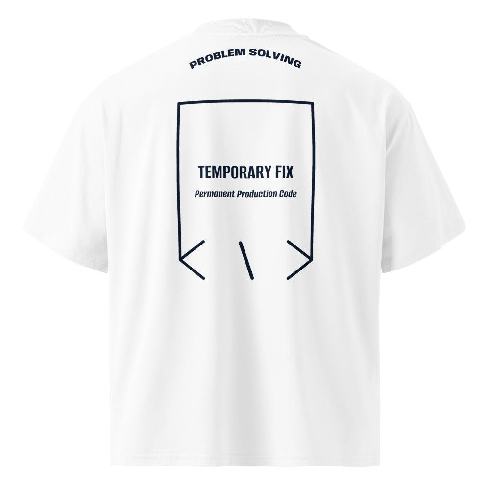 Temporary Fix — White French Navy back mockup