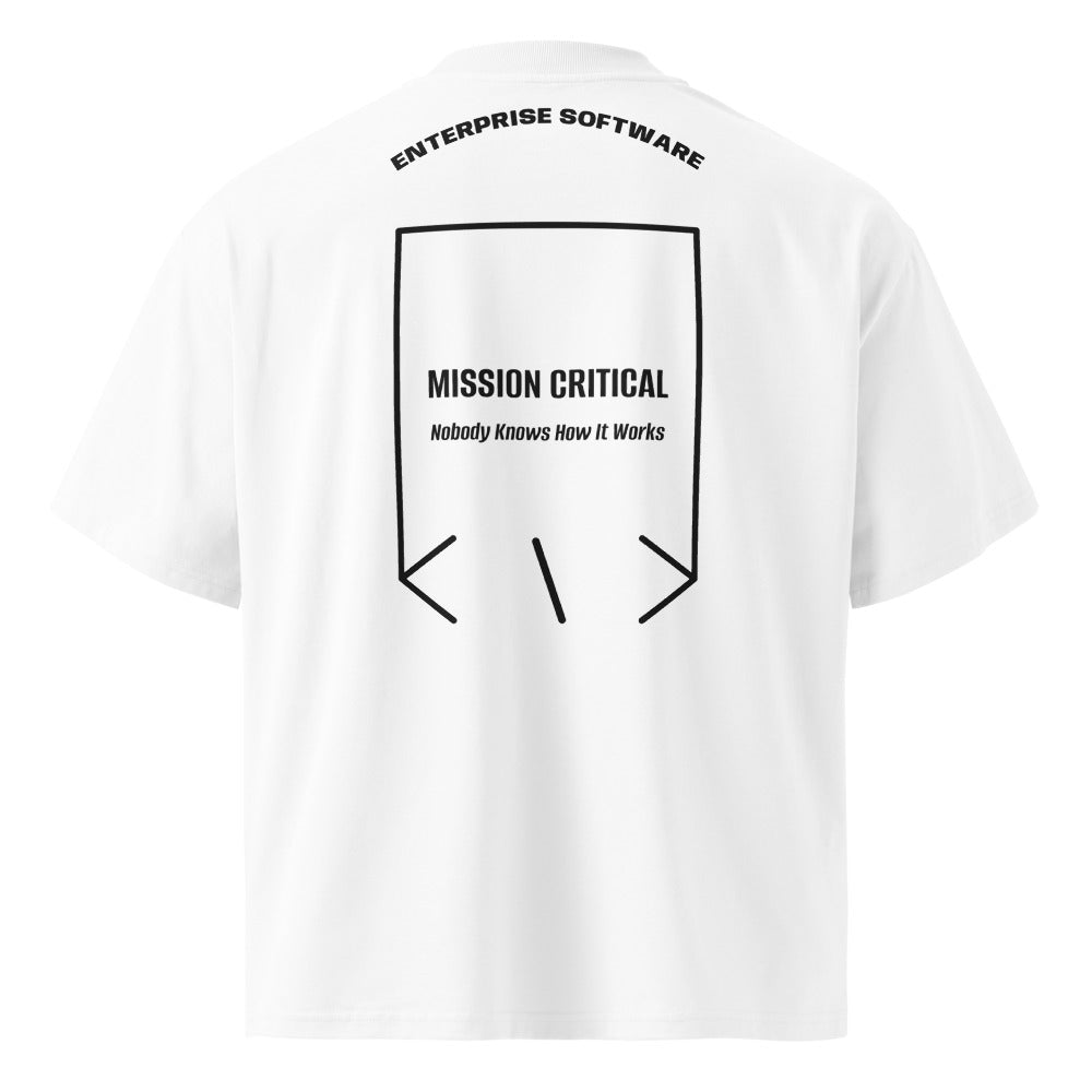 Mission Critical — White Black back mockup