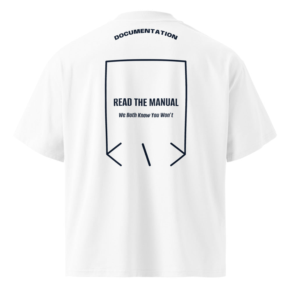 Read The Manual — White French Navy back mockup