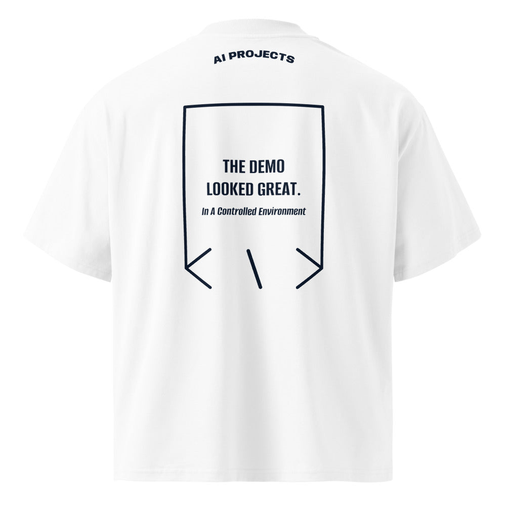 The Demo Looked Great. — White French Navy back mockup