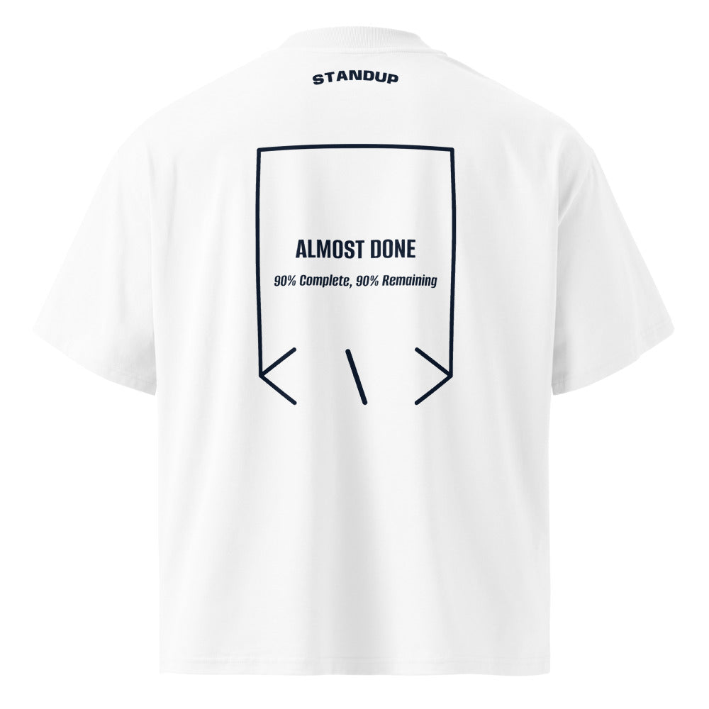 Almost Done — White French Navy back mockup