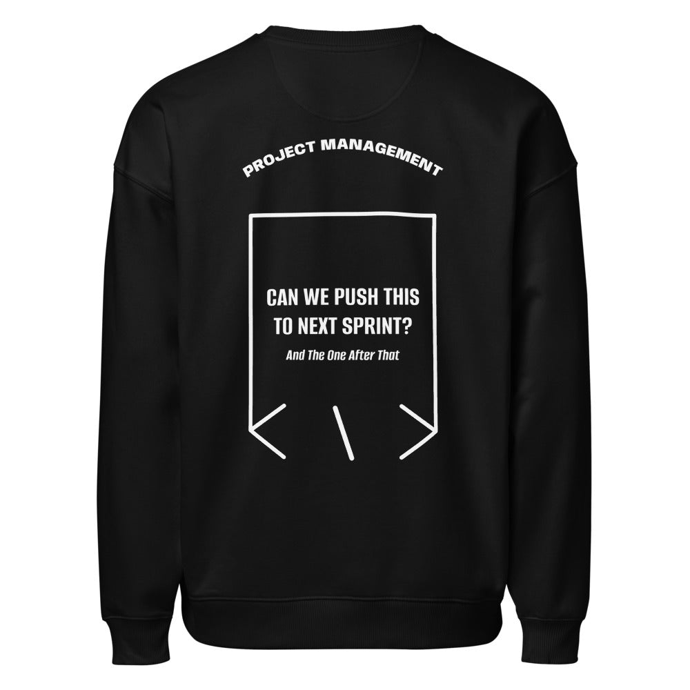 Can We Push This To Next Sprint? — Black White back mockup