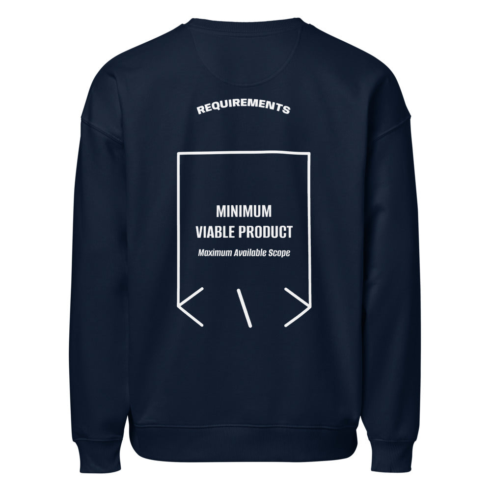 Minimum Viable Product — French Navy White back mockup
